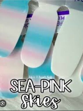Color Street Sea-Pink Skies Nail Strips - Blue, Pink, White Gradient
